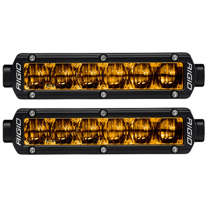 SAE J583 Compliant Selective Yellow Fog Light Pair Sr-Series Pro 6 Inch Street Legal Surface Mount Rigid Industries