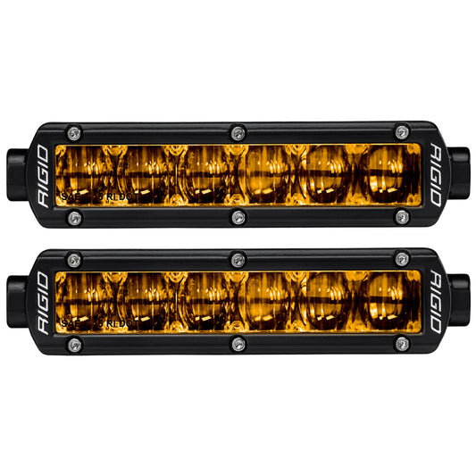 SAE J583 Compliant Selective Yellow Fog Light Pair Sr-Series Pro 6 Inch Street Legal Surface Mount Rigid Industries