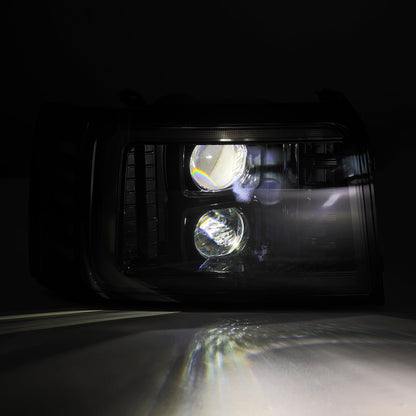 92-96 Ford F-Series/Bronco LUXX-Series LED Projector Headlights Alpha-Black | AlphaRex