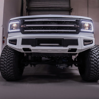 92-96 Ford F-Series/Bronco LUXX-Series LED Projector Headlights Chrome | AlphaRex