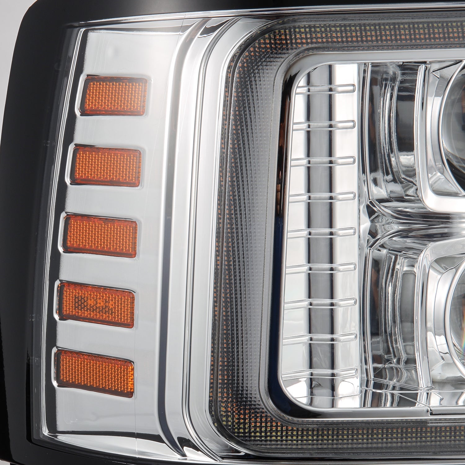 92-96 Ford F-Series/Bronco PRO-Series Halogen Projector Headlights Chrome | AlphaRex