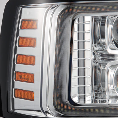 92-96 Ford F-Series/Bronco PRO-Series Halogen Projector Headlights Chrome | AlphaRex