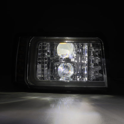 92-96 Ford F-Series/Bronco LUXX-Series LED Projector Headlights Chrome | AlphaRex