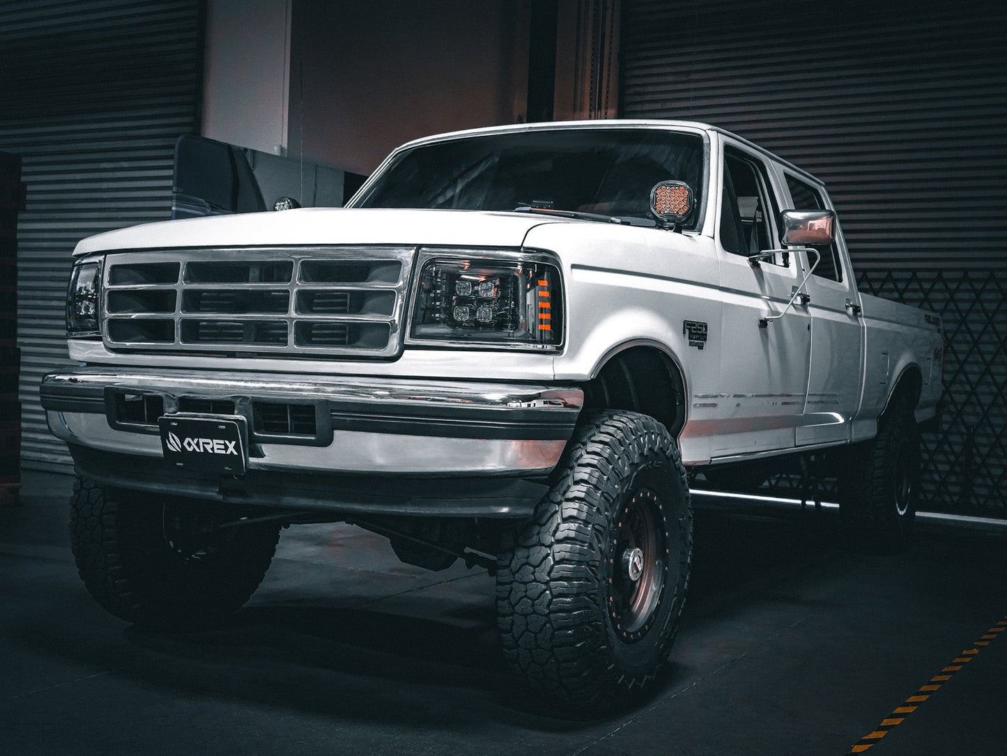 92-96 Ford F-Series/Bronco NOVA-Series LED Projector Headlights Alpha-Black | AlphaRex