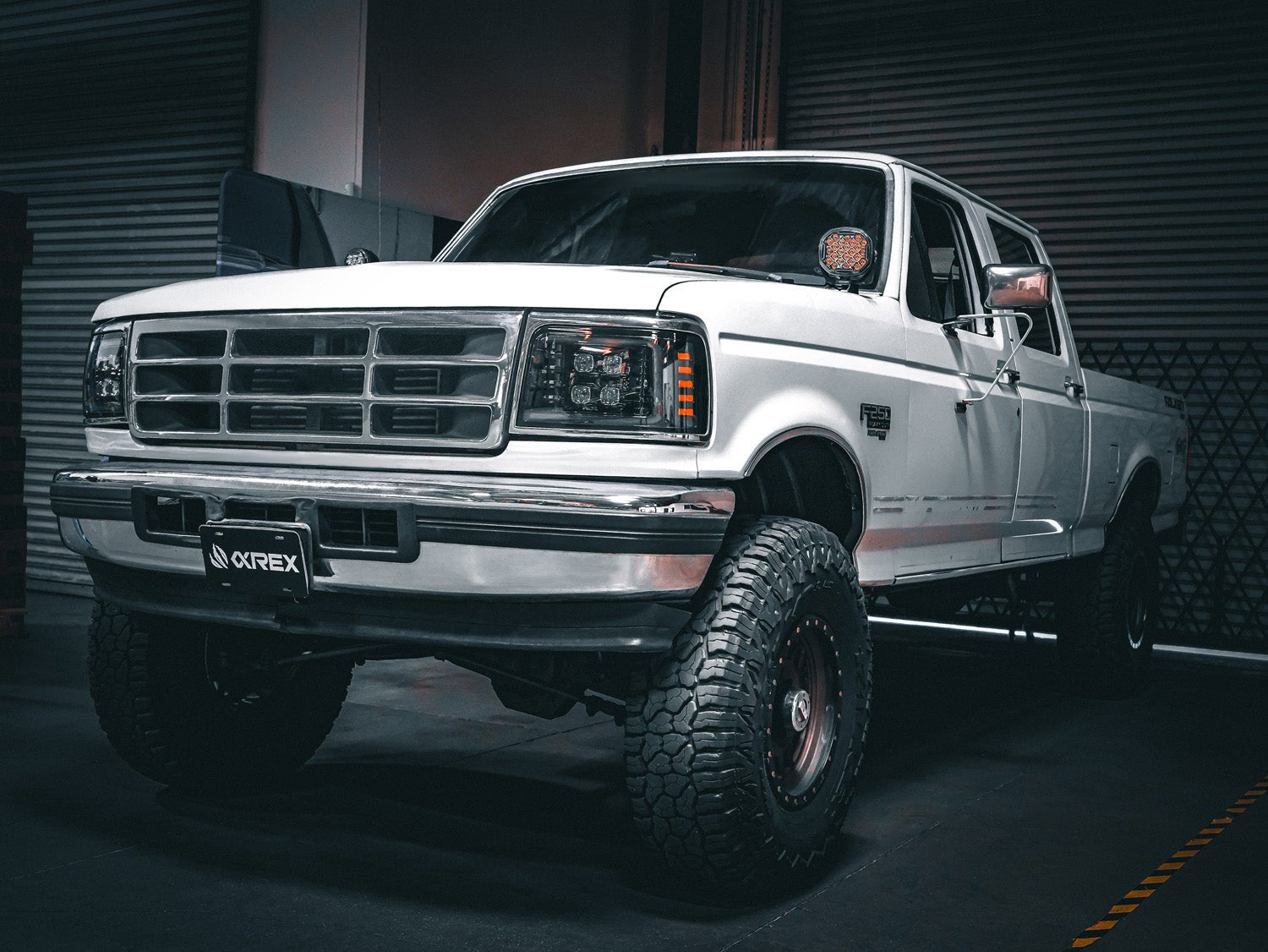 92-96 Ford F-Series/Bronco NOVA-Series LED Projector Headlights Alpha-Black | AlphaRex