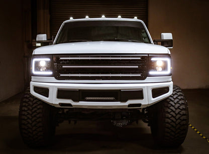 92-96 Ford F-Series/Bronco PRO-Series Halogen Projector Headlights Chrome | AlphaRex