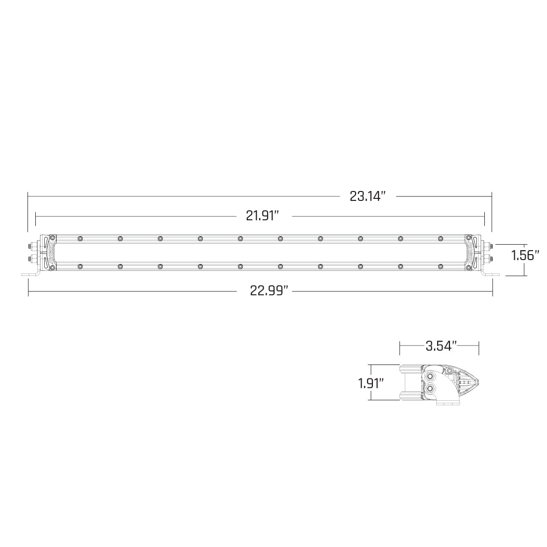 SR-Series 20 Inch Dual Function SAE Auxilary High Beam Driving Lights with Amber Backlight RIGID Industries