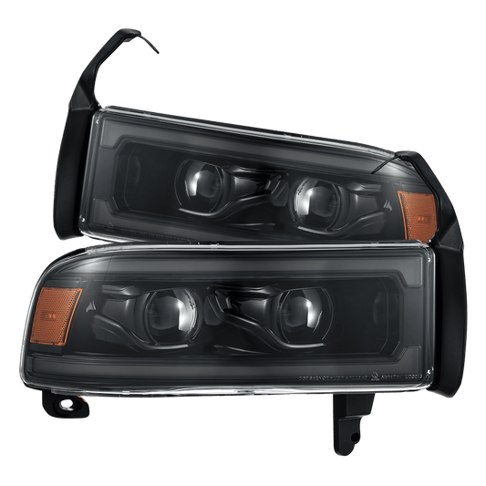 94-01 Dodge Ram 1500/94-02 Ram 2500/3500 LUXX-Series LED Headlights Alpha-Black | AlphaRex