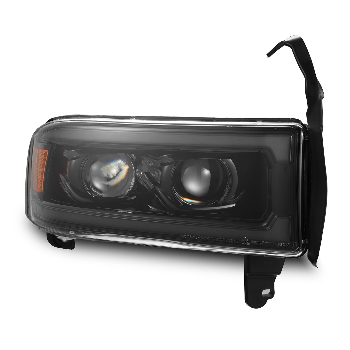 94-01 Dodge Ram 1500/94-02 Ram 2500/3500 LUXX-Series LED Headlights Alpha-Black | AlphaRex