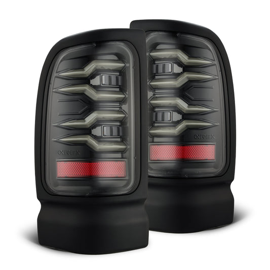 94-01 Dodge Ram 1500/94-02 Ram 2500/3500 LUXX-Series LED Tail Lights Alpha-Black | AlphaRex