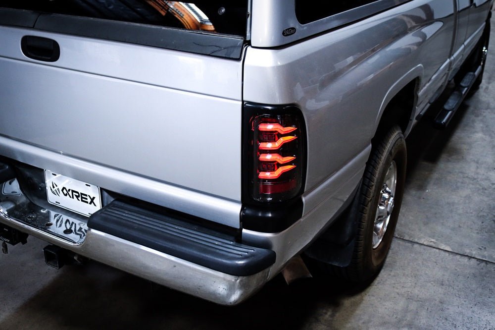 94-01 Dodge Ram 1500/94-02 Ram 2500/3500 LUXX-Series LED Tail Lights Alpha-Black | AlphaRex