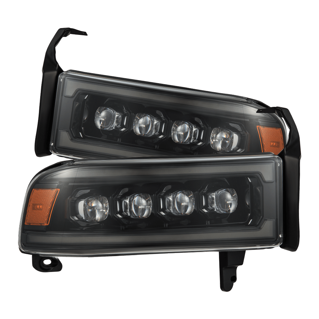 94-01 Dodge Ram 1500/94-02 Ram 2500/3500 NOVA-Series LED Headlights Alpha-Black | AlphaRex
