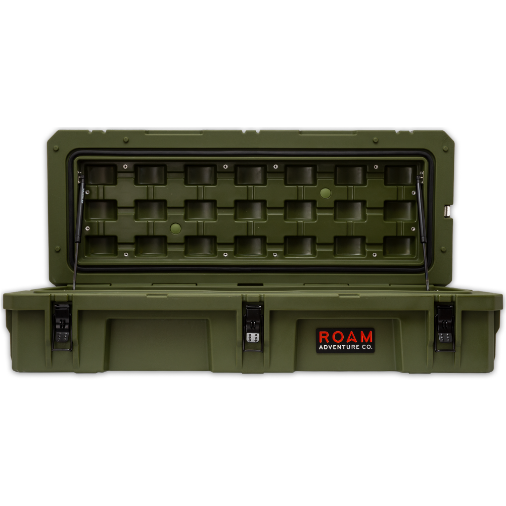 ROAM 95L Rugged Case — large low-profile durable storage box in OD Green color