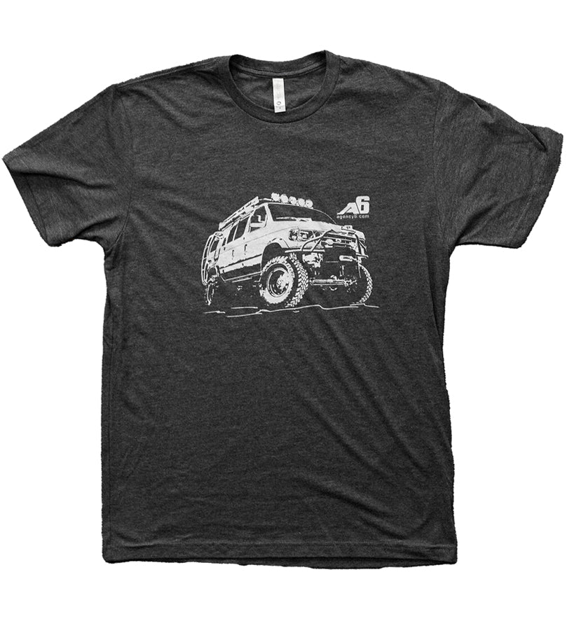 T-Shirt - Agency 6 Adventure Van - Charcoal Heather