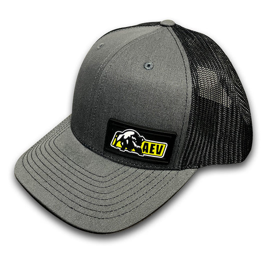 AEV Patch Logo Trucker Hat - Grey/Black