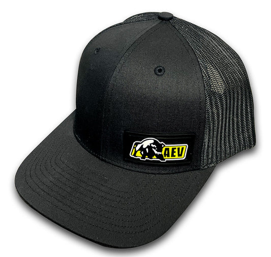 AEV Patch Logo Trucker Hat - Black