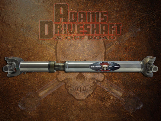 Adams Driveshaft CJ Front Slip N Stub 1310 Driveshaft Heavy Duty Series Greasable U-Joints