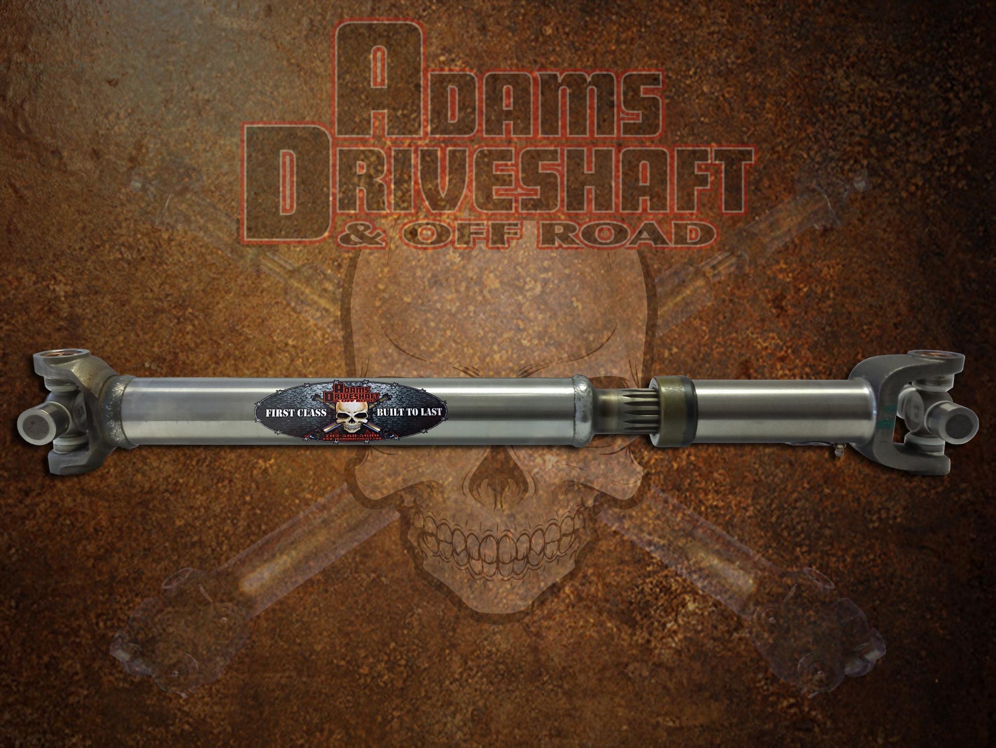 Adams Driveshaft CJ Rear Slip N Stub 1310 Driveshaft Extreme Duty Series Solid U-Joints