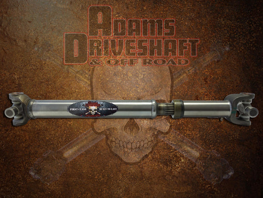 Adams Driveshaft CJ Rear Slip N Stub 1310 Driveshaft Extreme Duty Series Solid U-Joints