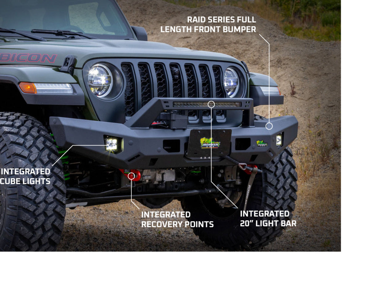 Raid Full Length Front Bumper Kit for Jeep Gladiator JT (2020+)