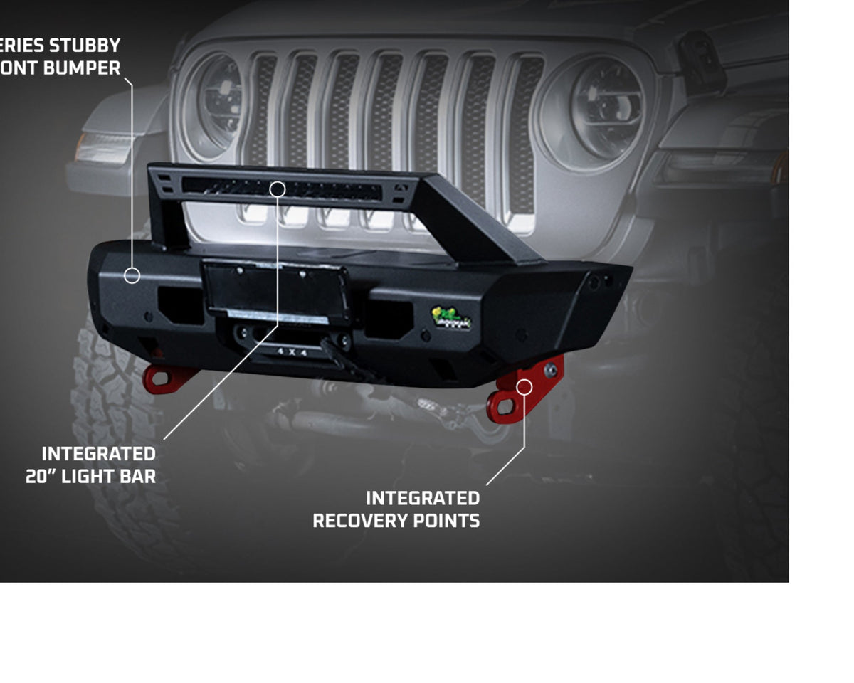 Raid Stubby Front Bumper Kit for Jeep Wrangler JL/JLU (2018+)