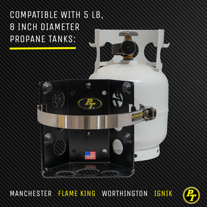 Teton LOCKER Propane Tank Bracket for 5 lb LP Bottle 8 in Diameter