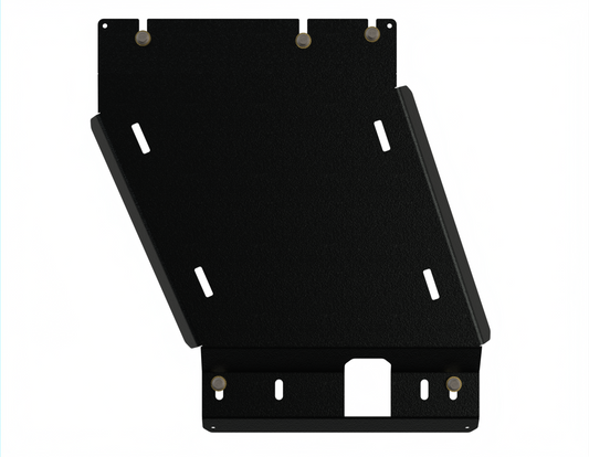Transfer Case Skid Plate | 19-Present Silverado - 1/4" 5052 Aluminum - Black Powder Coat