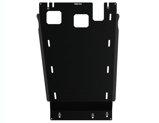 Transmission Skid Plate | 19-Present Silverado - 10 Gauge Steel - Black Powder Coat