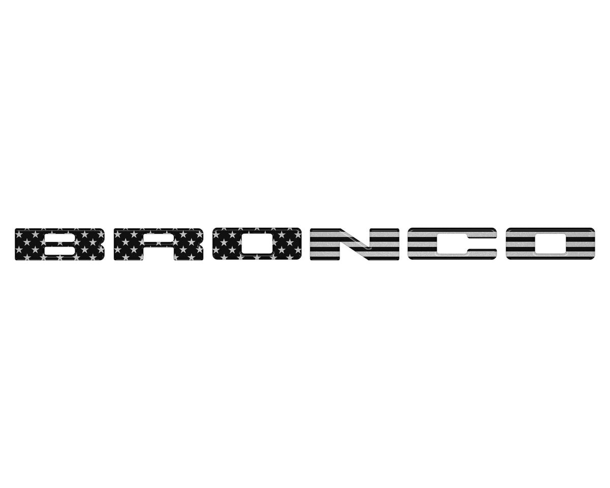 Front Grille Letters Overlays Fits 2021-2027 Ford Bronco Sport