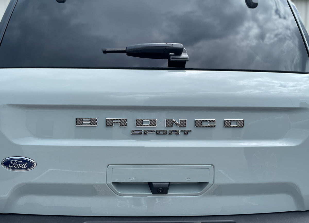 Rear Liftgate Letter Overlays Fits 2021-2027 Ford Bronco Sport