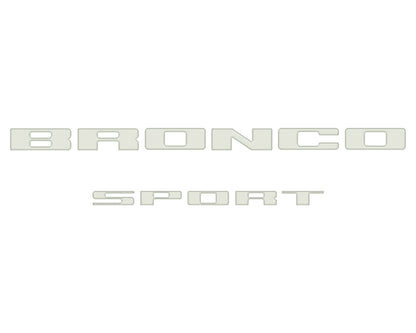 Rear Liftgate Letter Overlays Fits 2021-2027 Ford Bronco Sport