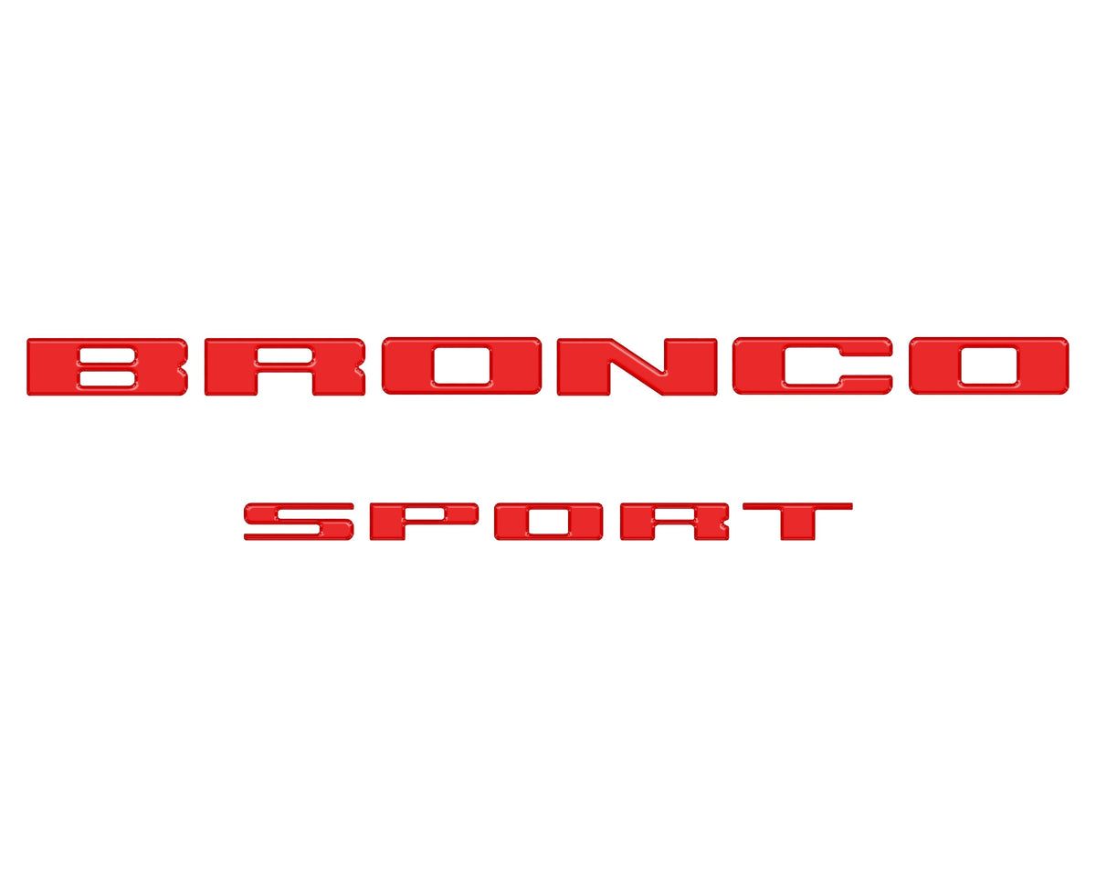 Rear Liftgate Letter Overlays Fits 2021-2027 Ford Bronco Sport