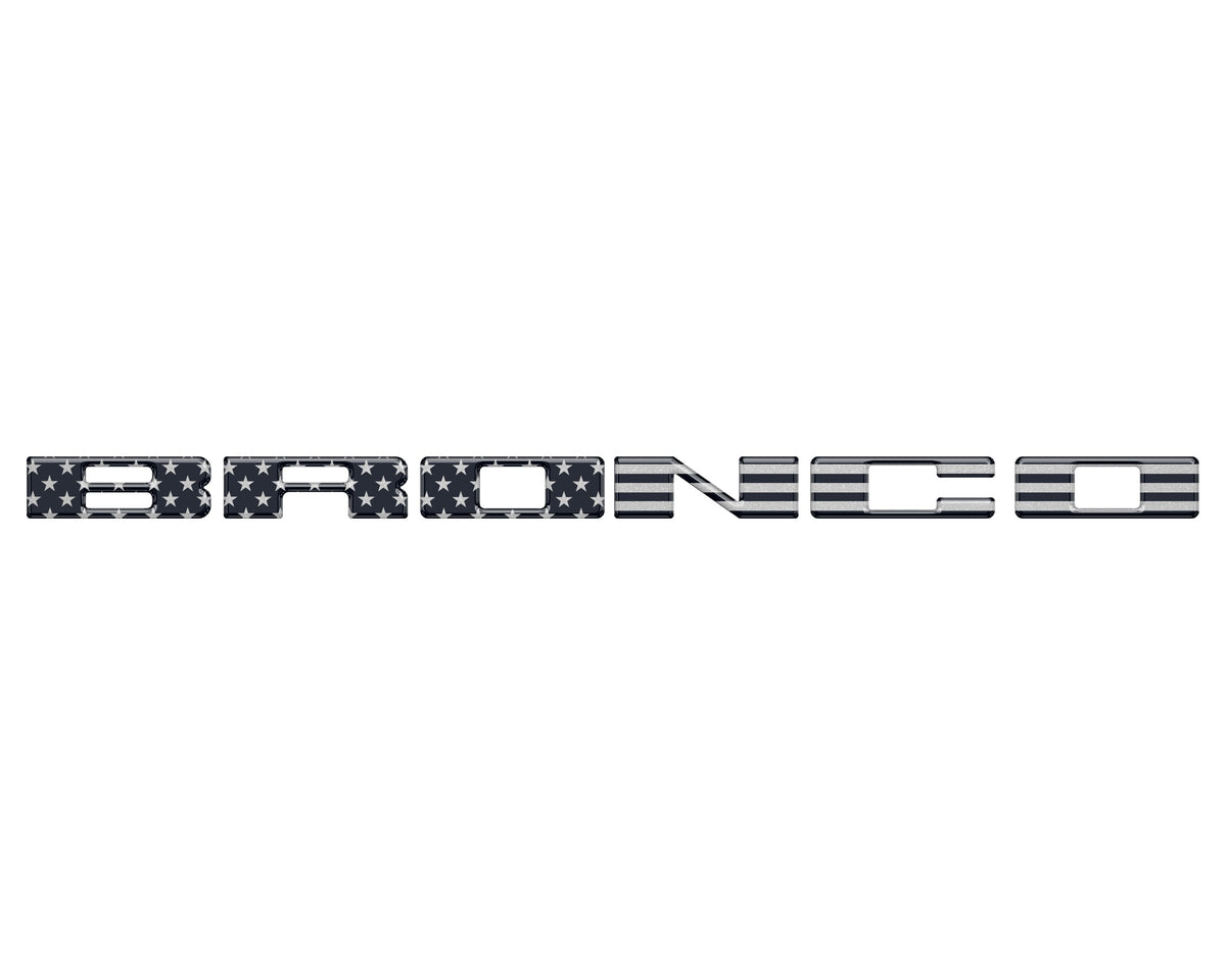 Front Grille Letter Overlays Fits 2021-2027 Ford Bronco