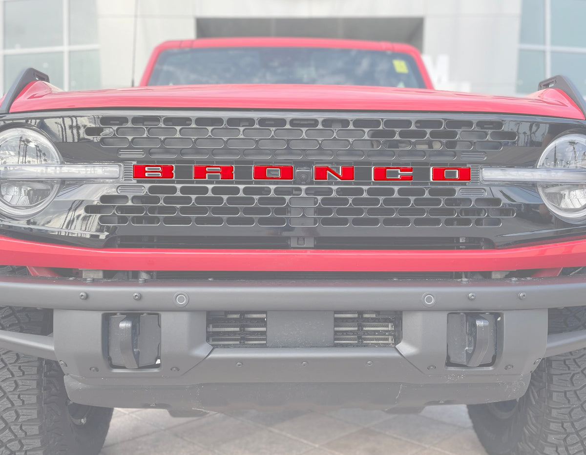 Front Grille Letter Overlays Fits 2021-2027 Ford Bronco