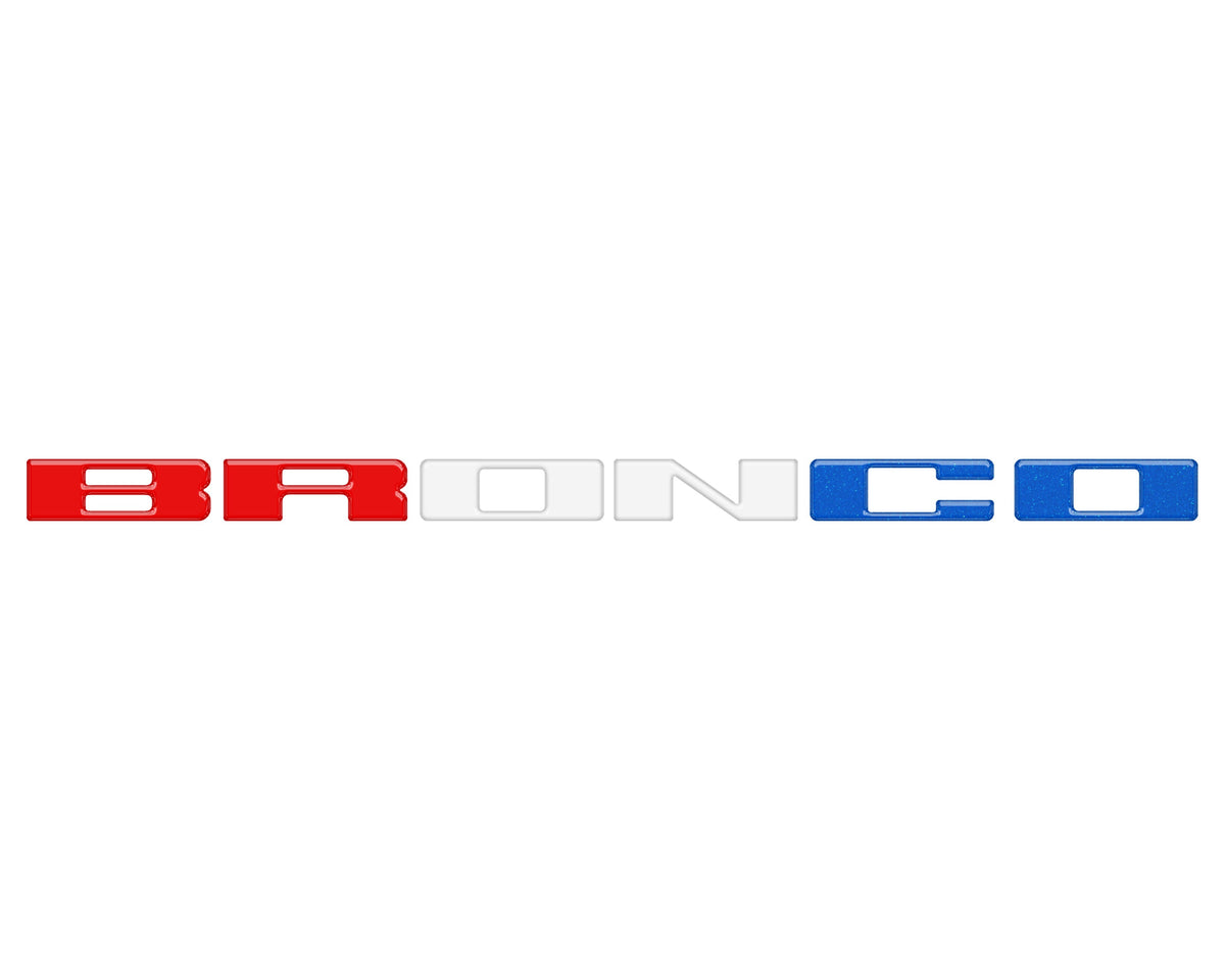 Front Grille Letter Overlays Fits 2021-2027 Ford Bronco