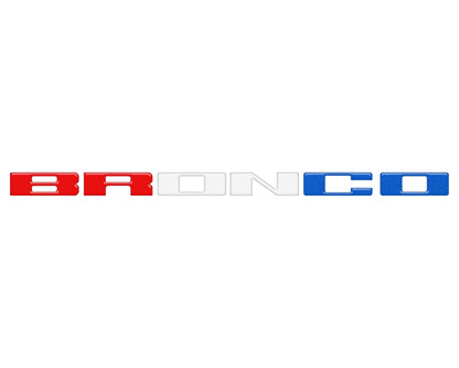 Front Grille Letter Overlays Fits 2021-2027 Ford Bronco