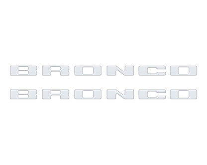 Rear Mudflap Letter Inserts Fits 2021-2026 Ford Bronco Sport