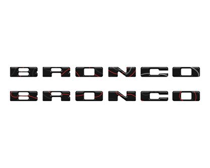 Rear Mudflap Letter Inserts Fits 2021-2026 Ford Bronco Sport