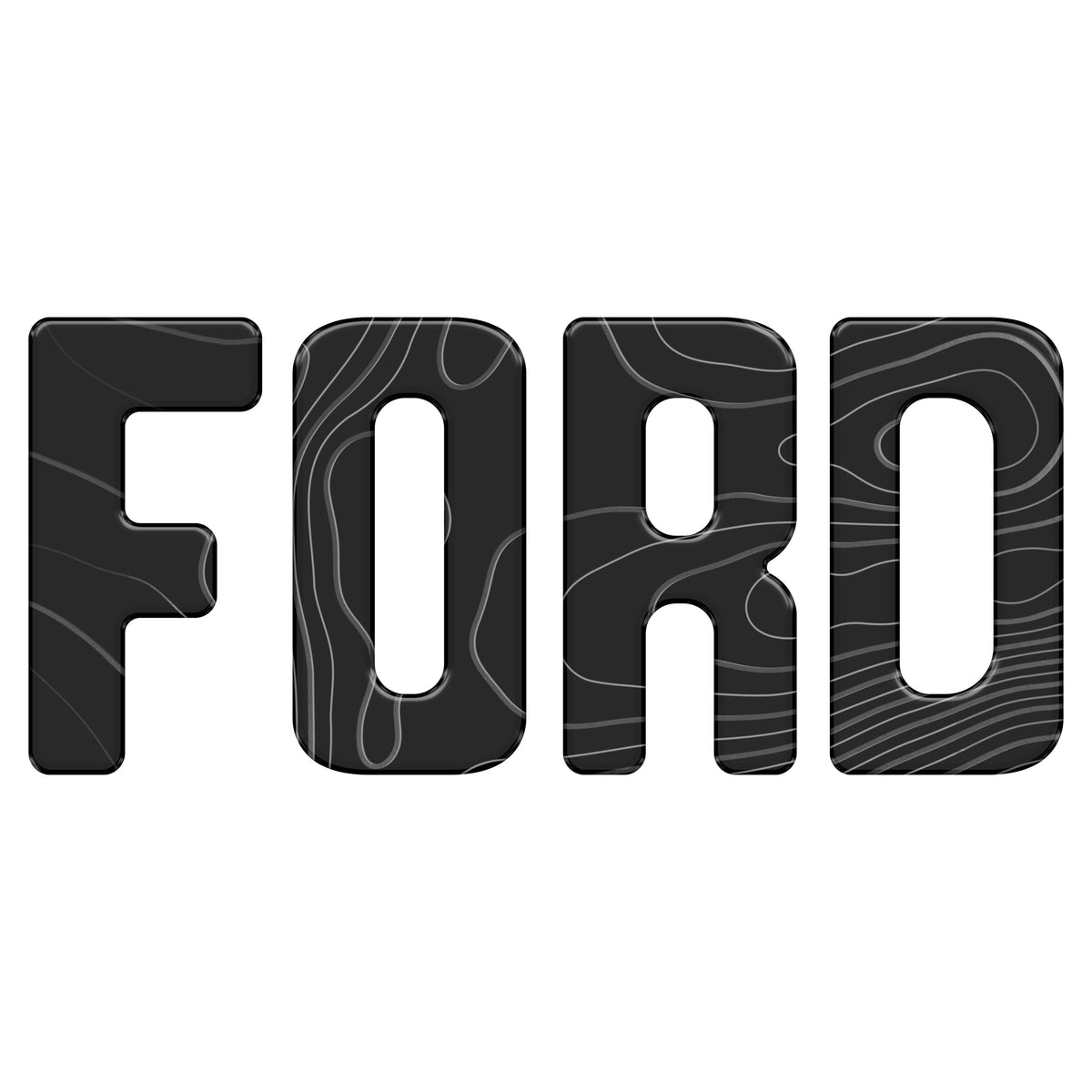 Slideout Tailgate Letter Inserts Fits 2021-2027 Ford Bronco