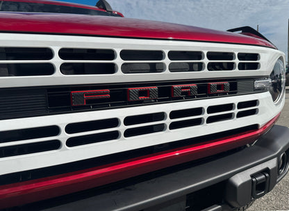 Bronco Heritage Grille Letter Overlays Fits 2023-2027 Ford Bronco