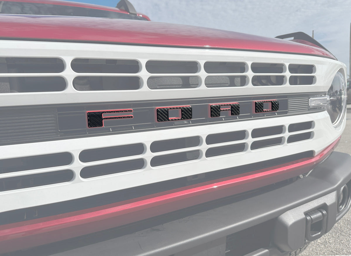 Bronco Heritage Grille Letter Overlays Fits 2023-2027 Ford Bronco