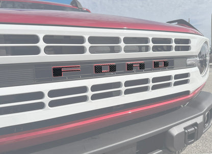 Bronco Heritage Grille Letter Overlays Fits 2023-2027 Ford Bronco