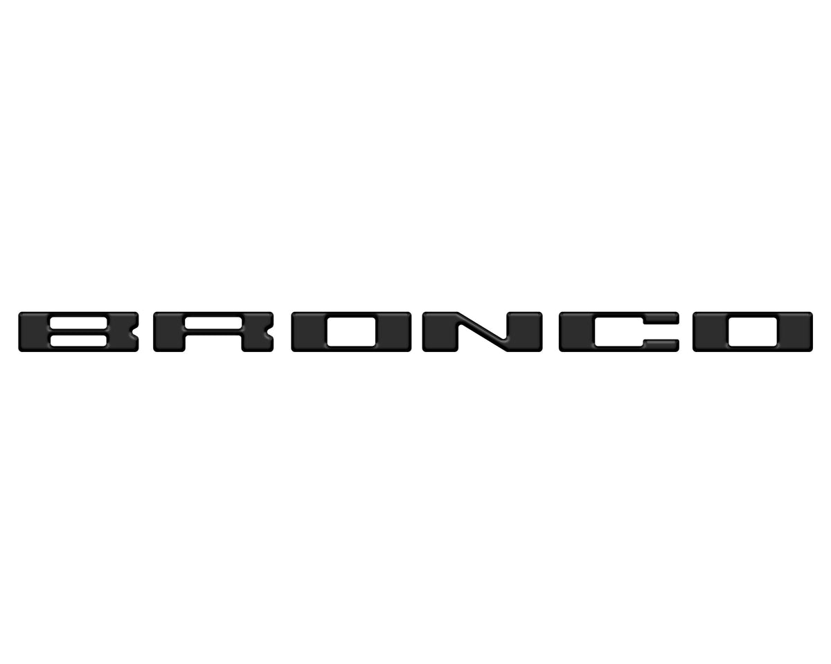 Roof Cross Bar Support Letter Overlays Fits 2022-2025 Ford Bronco