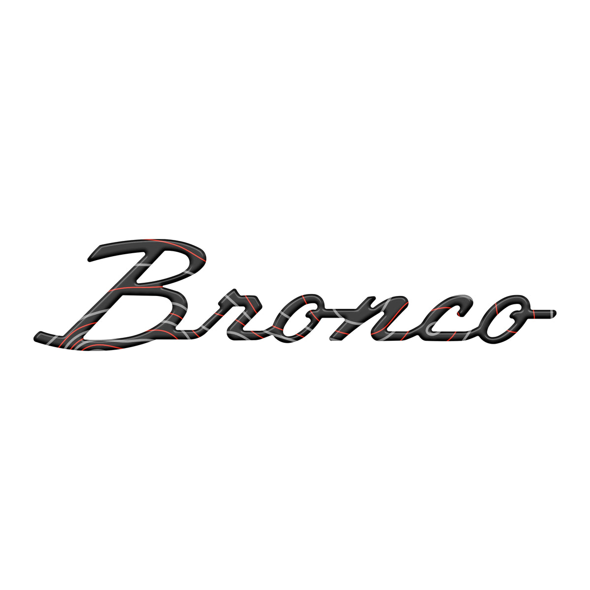 Bronco Script Badge Fits 2021-2027 Ford Bronco
