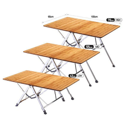 Kovea AL Bamboo One Action Table (L)