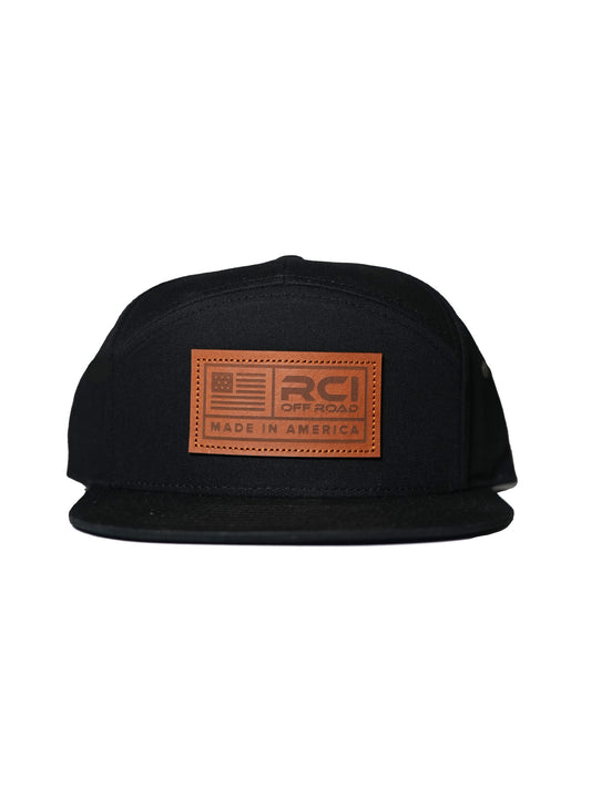 RCI Leather Patch Hat Black