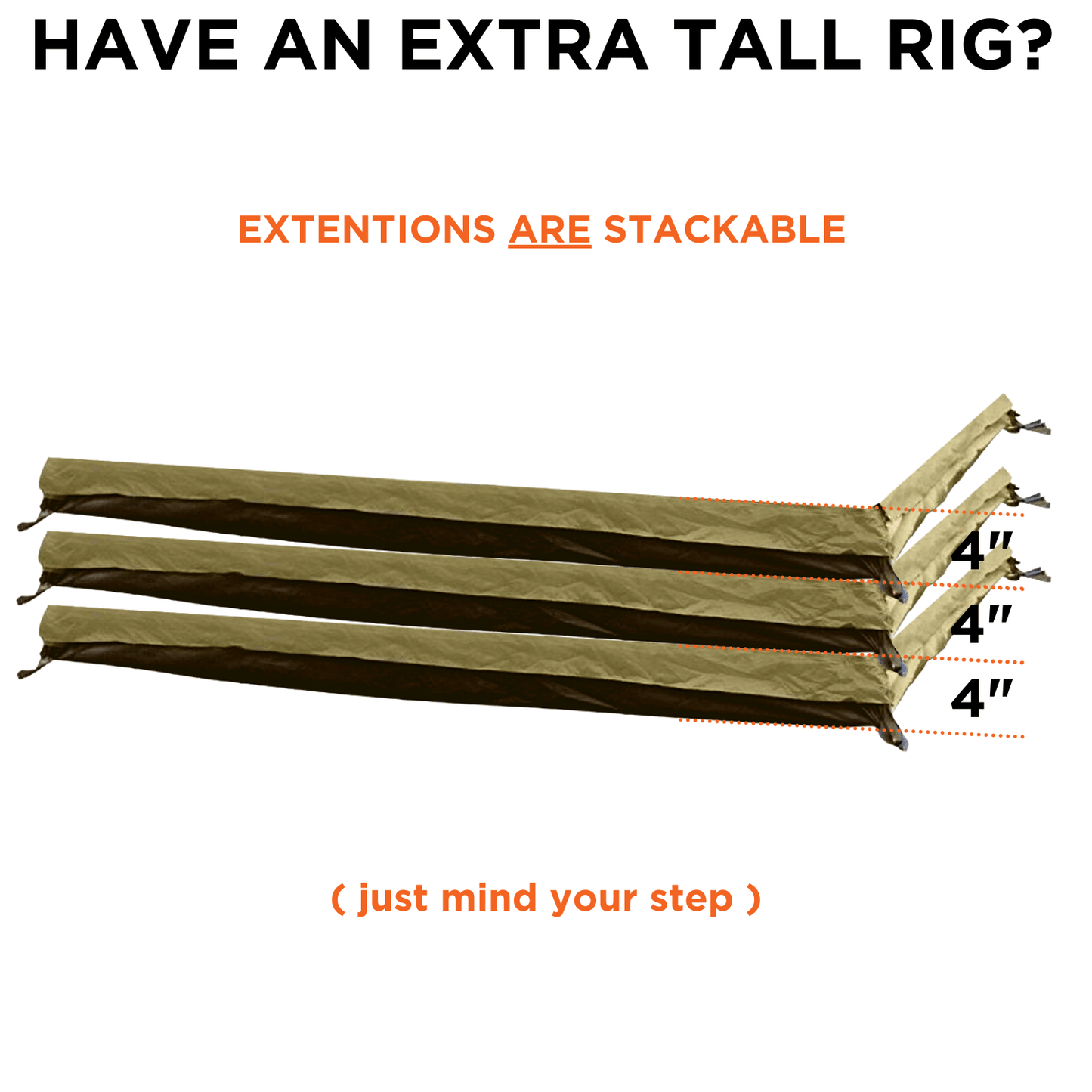 4″ Zip-On Annex to Floor Extensions For Breezeway & Weekender