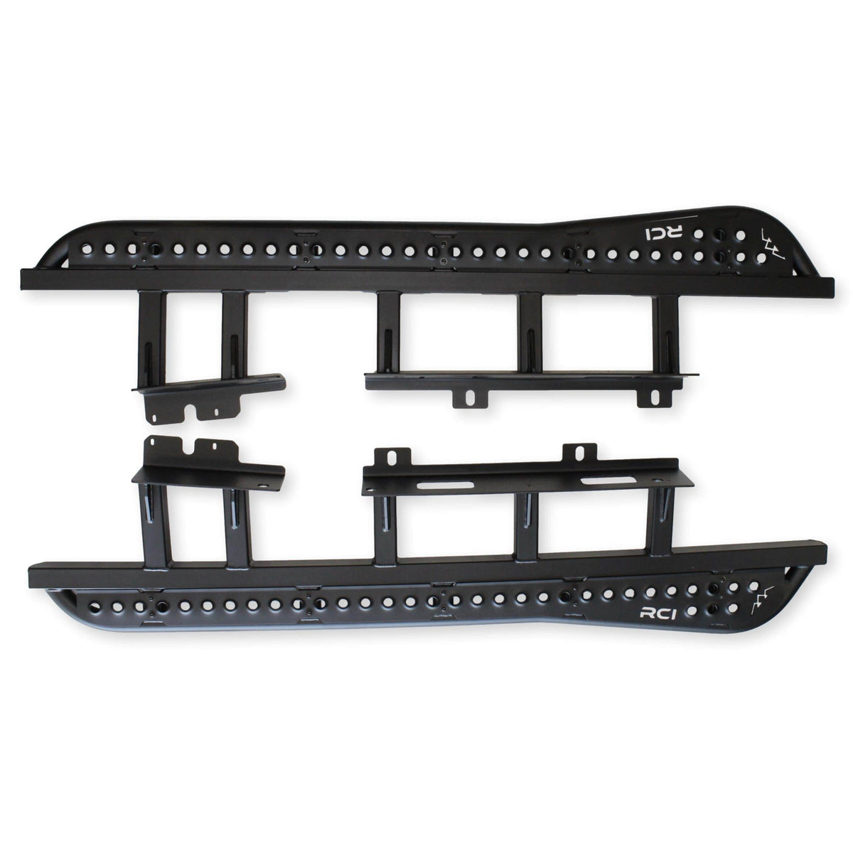 2 Door | Rock Sliders | 21-Present Bronco - 20 degree slider with top tread plate, satin black powdercoat