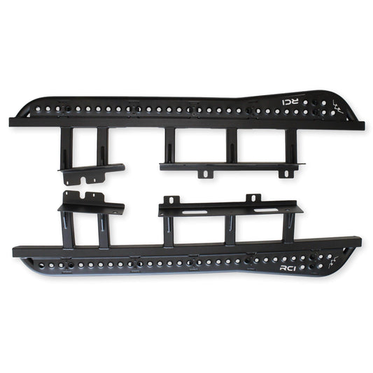 4 Door | Rock Sliders | 21-Present Bronco - 5 degree slider with top tread plate, satin black powdercoat