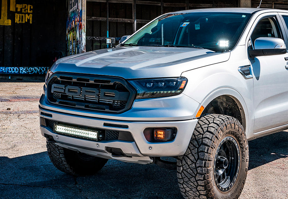 22" Bumper Hidden LED Light Bar Brackets Kit For 2019-2022 Ford Ranger